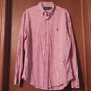 Striped Polo Long sleeve button up